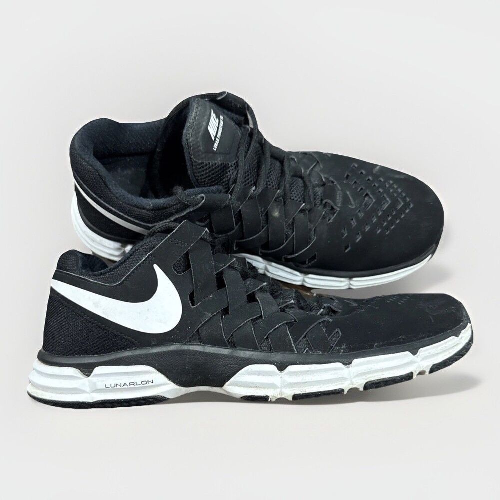 Nike Mens Lunar Fingertrap TR 898066-001 Black Running Shoes Sneakers Size 9 GUC